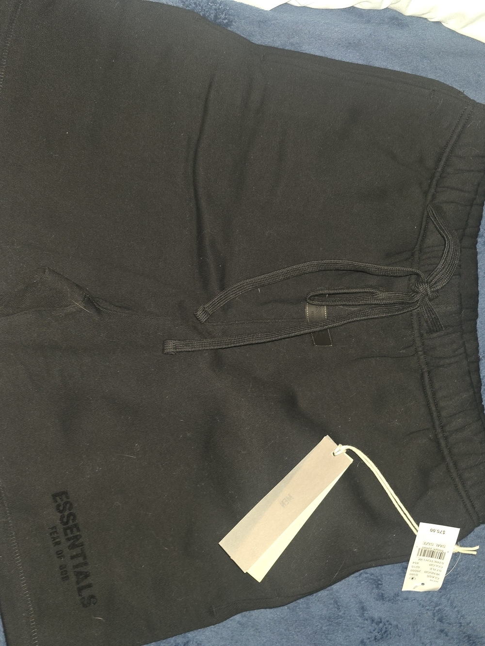 ESSENTIALS Black Drawstring Sweat Shorts